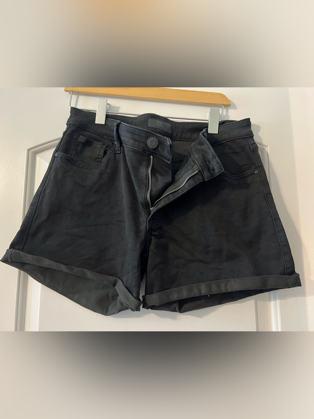 Kut From The Kloth Gidget Rollup Short Sz 10 Black